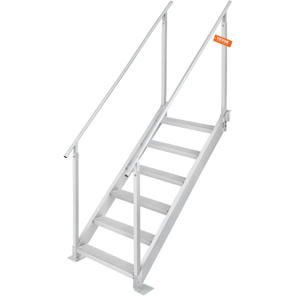 Summer Sale
VEVOR Dock Ladder, 43''-51'' Adjustable Height, 500 lbs Load Capacity, Aluminum Alloy 6 Steps Pontoon Boat Ladder with Dual Handrails & Nonslip Mat, Ideal for Ship/Lake/Pool/Marine Boarding