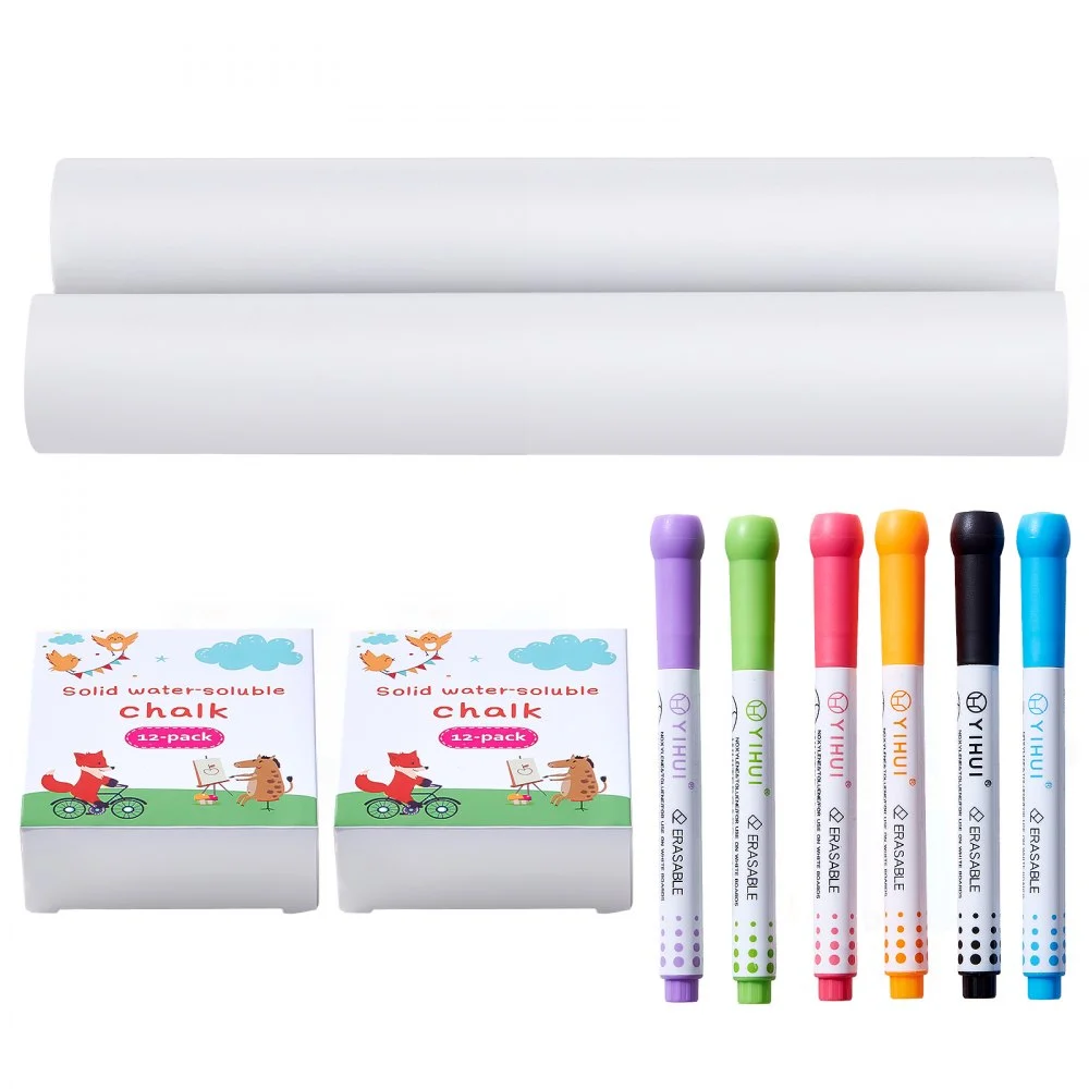 VEVOR Easel Accessory Set, 32 PCS Kid's Art Easel Painting Kit Including Chalks, Dry-Erase Markers & Paper Rolls, Supplies Set for Tabletop Art Easel, Painting Accessories for Toddlers Boys and Girls