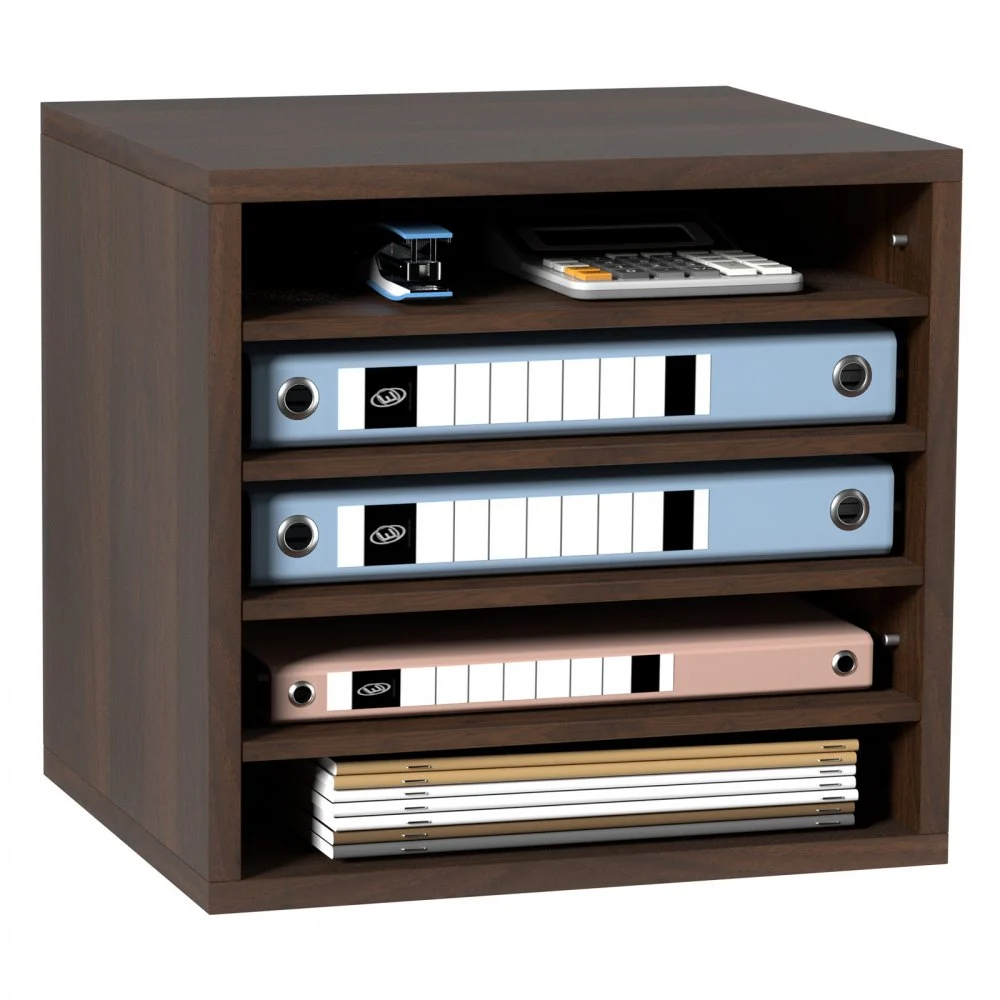 Clearance
VEVOR Literature Organizers, 5 Compartments Office Mailbox with Adjustable Shelves, Wood literature sorter 13.9x12x13 inches for Office, Home, Classroom, Mailrooms Organization, EPA Certified, Brown