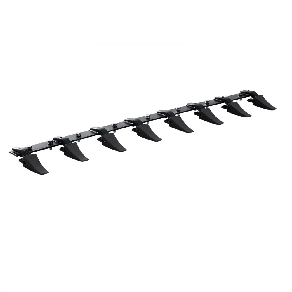 VEVOR Bucket Tooth Bar, 66'', Heavy Duty Tractor Bucket 8 Teeth Bar for Loader Tractor Skidsteer, 4560 lbs Load-Bearing Capacity Bolt On Design, for Efficient Soil Excavation and Bucket Protection