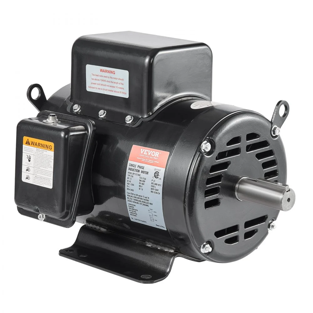Summer Sale
VEVOR 7.5HP Air Compressor Motor, 230V 31.6 Amps Electric Motor, 3450RPM 184T Frame, 1-1/8" Keyed Shaft, 2.75" Shaft Length for Air Compressors, Single Phase, CCW/CCW (Factory Setting is CCW)