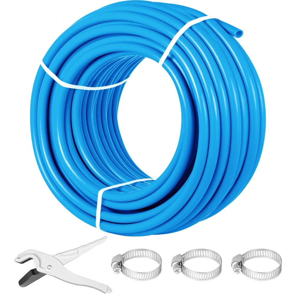 Summer Sale
VEVOR Pex Tubing, 1" Pex Pipe 300ft Flexible Pex Hose Non Oxygen Barrier Pex Tube Coil 80-160psi Pex Water Line Blue Pex Piping for Hot & Cold Water Plumbing Open Loop Radiant Floor Heating System