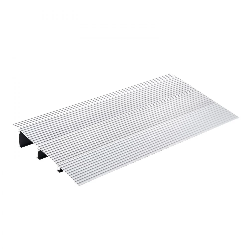VEVOR Door Threshold Ramp, 3" Rise, 800 lbs Load Capacity, Door Ramp for Wheelchairs, Aluminum Threshold Ramp for Doorways, Adjustable Modular Threshold Ramp for Wheelchairs, Scooters, Power Chairs