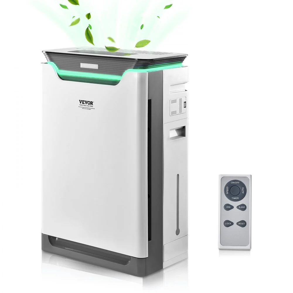 VEVOR Air Purifier with Humidifier for Home Large Room, Covers Up to 2000 ft² in One Hour, HEPA 13 Filter, 36dB Quiet, Air Purifier Filters for Smoke Dust Pet Dander, Bedroom 2 in 1 Air Cleaner