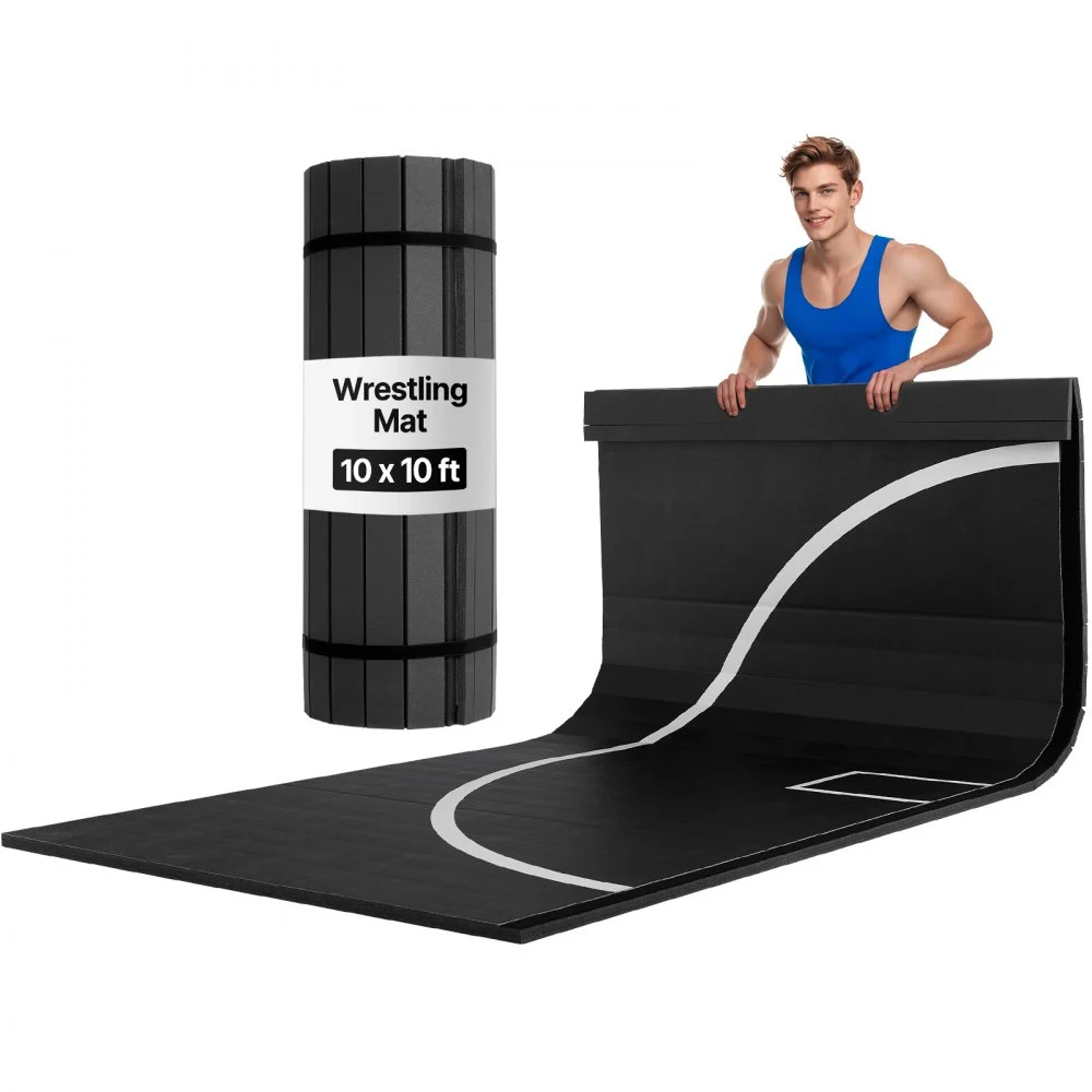 Summer Sale

        
               VEVOR 10x10 ft Wrestling Mat, Martial Arts Thick Mat for Home Gym Workouts Exercise, Waterproof PVC Roll-Up Training Mats with Circles, for Gymnastics, Tatami, Jiu Jitsu BJJ MMA Judo, Boxing, Black