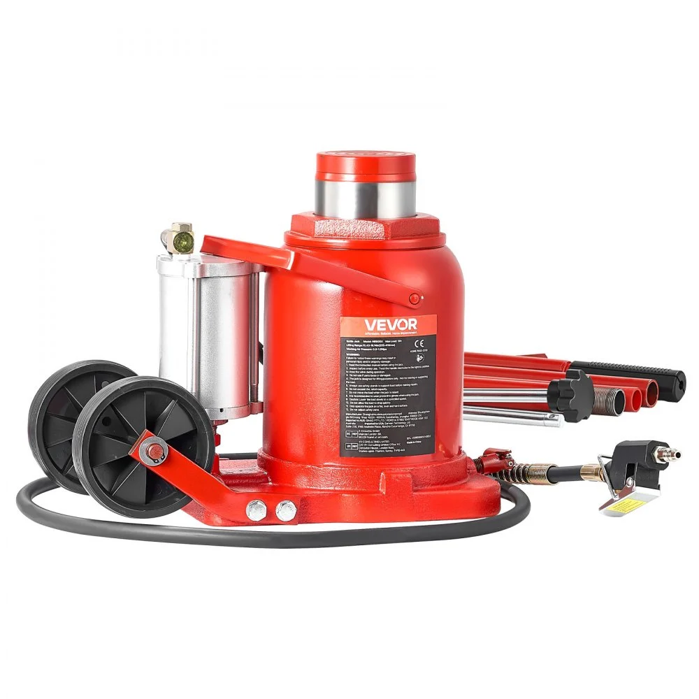 Summer Sale

        
               VEVOR Air Hydraulic Bottle Jack, 50 Ton (110231.5 lbs) Capacity, 10.4-16.1 Inch Lifting Range, Pneumatic/Manual Heavy Duty Welded Bottle Jack with Pump for Car, SUV, Pickup, Truck, RV Auto Repair, Red
