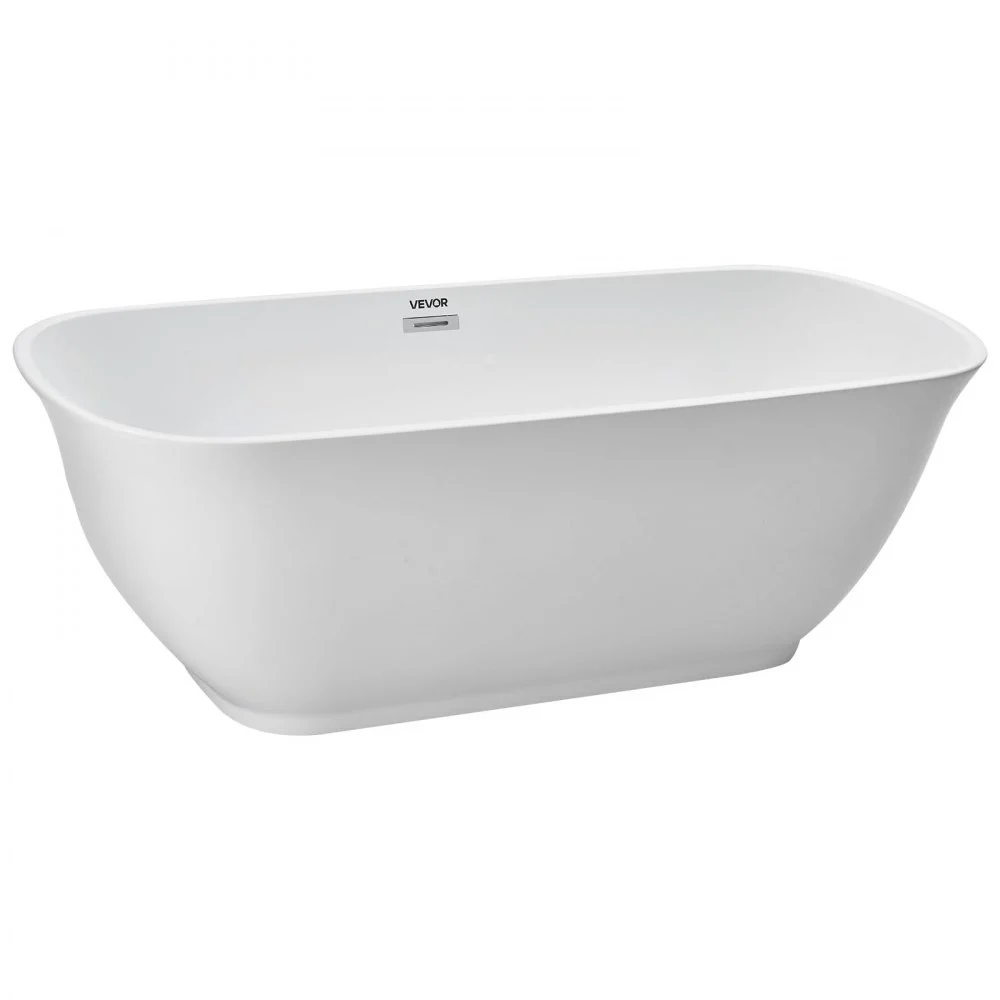 Clearance
        
               VEVOR Acrylic Freestanding Bathtub, 67 Inch Contemporary Soaking White Tub with Polished Chrome Overflow and Drain, Elegant Oval Shape Stand Alone Soaker Tub for Modern Bathroom or Remodel Projects