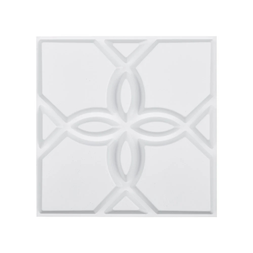 VEVOR 3D Wall Panels, 33-Pack 11.81 x 11.81 in PVC Modern Art Minimalist Floral Tiles, 32 Sq.Ft Coverage Accent Wall Panel, Interior Home Decor for Ceiling, Bedroom, Living & Gaming Room, Matte White