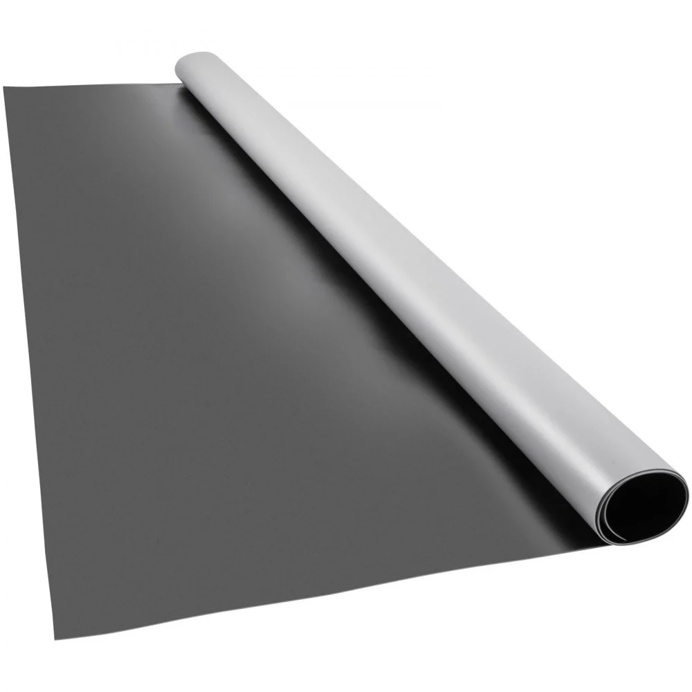 VEVOR Dance Floor, 6.6x11.8ft Dance Floor Roll, 0.06in Thick PVC Vinyl Dance Floor, Black/Grey Reversible Portable Dance Floor, Non-Slip Dance Flooring, Ballet Dance Floor for Jazz, Pop, Lyrical Style