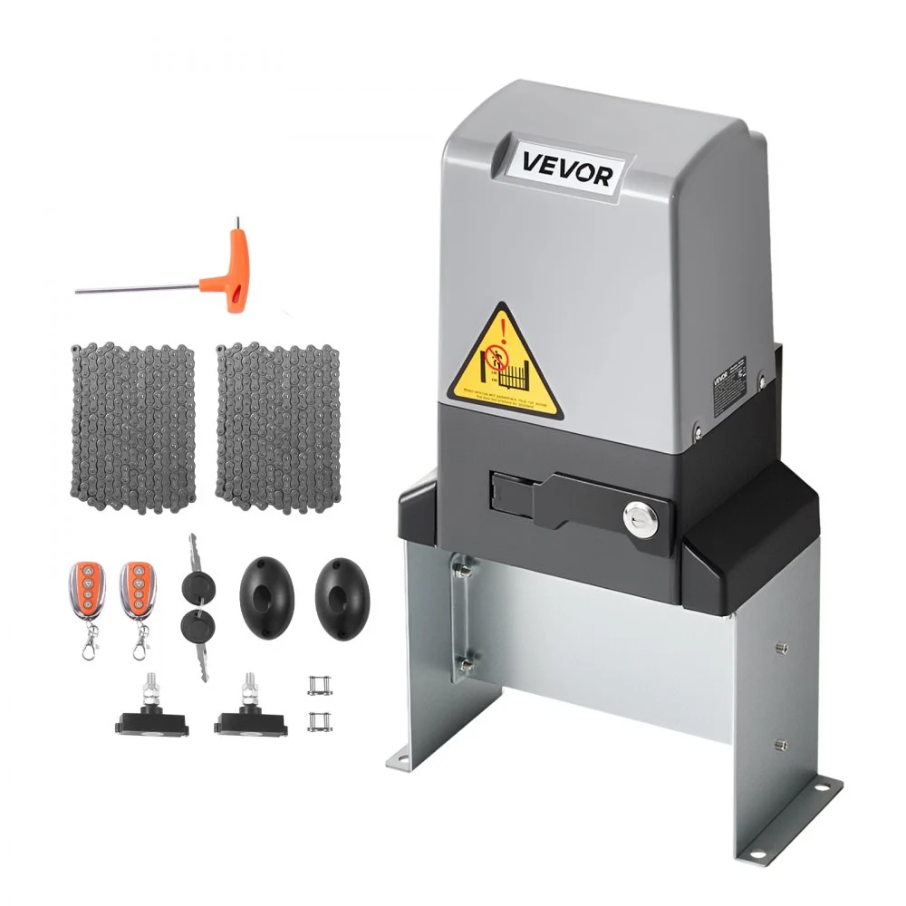 Summer Sale

        
               VEVOR Automatic Gate Opener, 1200W Electric Sliding Gate Opener for Doors up to 65.6ft 5732lbs, Chain Drive Rolling Door Motor with Infrared Sensor & 2 Remote Controls, Driveway Gates Opening System