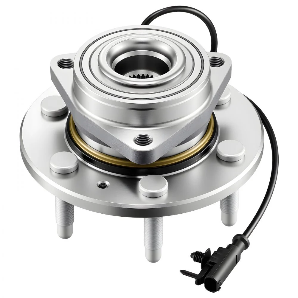 VEVOR Front Wheel Bearing & Hub Assembly Fit for 2007-2013 Chevy Silverado 1500 4WD Avalanche GMC Sierra 1500 Cadillac Escalade EXT 2007-2014 Tahoe OEM 515096, Wheel Bearing Hub Set with ABS Sensor