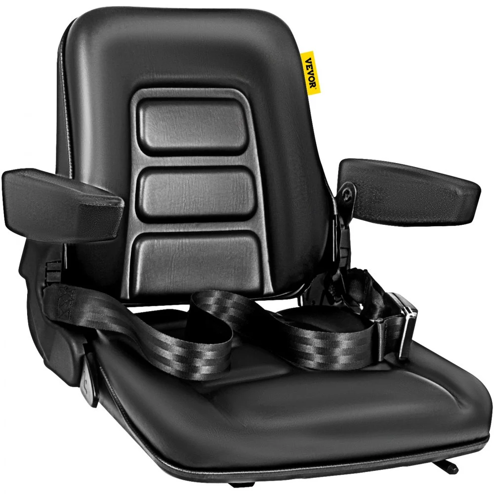 Clearance
VEVOR Universal Fold Down Forklift Seat with Retractable Safety Belt, Armrest,Adjustable Seat for Excavator, Forklift, Tractor, Skid Loader, Backhoe Dozer Telehandler