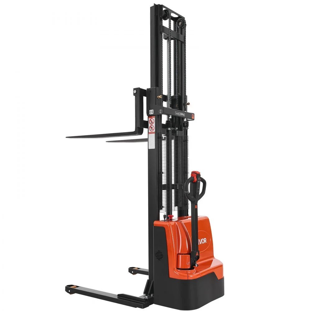 Summer Sale

        
               VEVOR Full Electric Pallet Stacker, 3300 lbs Capacity, Pallet Lift Stacker Forklift with Straddle Legs & Forks, 127.6 Inches Lifting Height & 8.66-31.1 Inches Adjustable Fork Width, Orange & Black