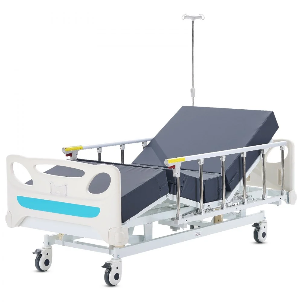 Summer Sale
VEVOR Premium 3 Function Full Electric Hospital Bed, ICU Electric Medical Bed with Mattress & IV Pole, Handheld Controller and 5-Inch Locking Casters for Home Hospital Use, 440LBS Loading