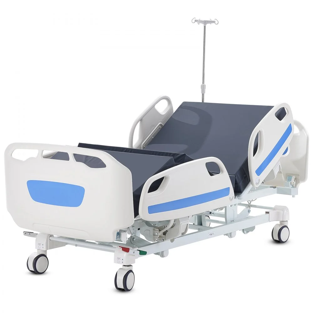 Summer Sale
VEVOR Premium 5 Function Full Electric Hospital Bed, ICU Electric Medical Bed with Trendelenburg & Reverse Trendelenburg, 5-Inch Locking Casters, IV Pole for Home Hospital Use, 550LBS Loading