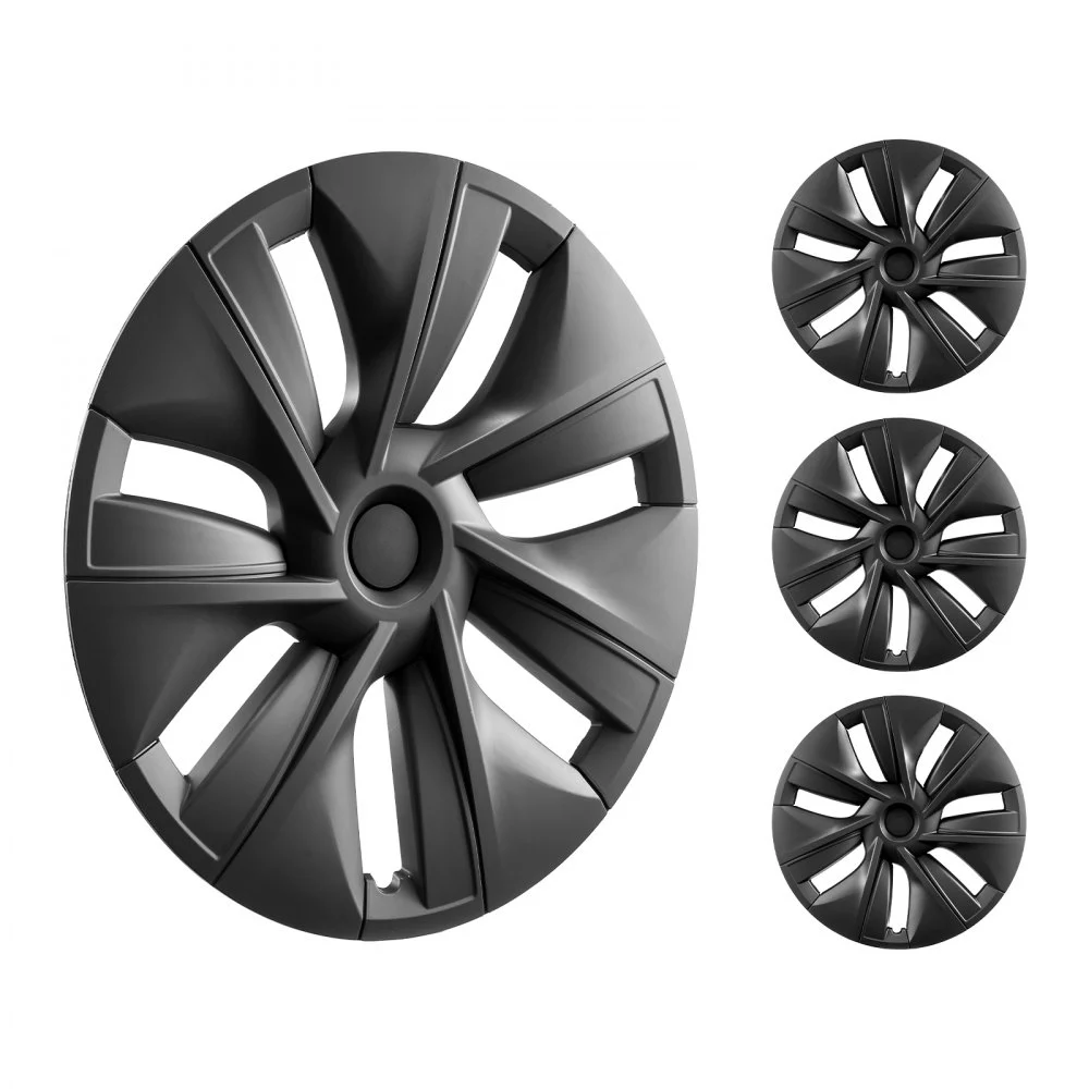 VEVOR Wheel Rim Cover Hubcaps, 19 in, 2020-2023 Model Y Fully Fit Hubcap with Snap, Guard Tape & Valve Nozzle Hole, ABS & PC Hubcap with High Rigidity & Less Wind Drag, Fits for All Weather Use