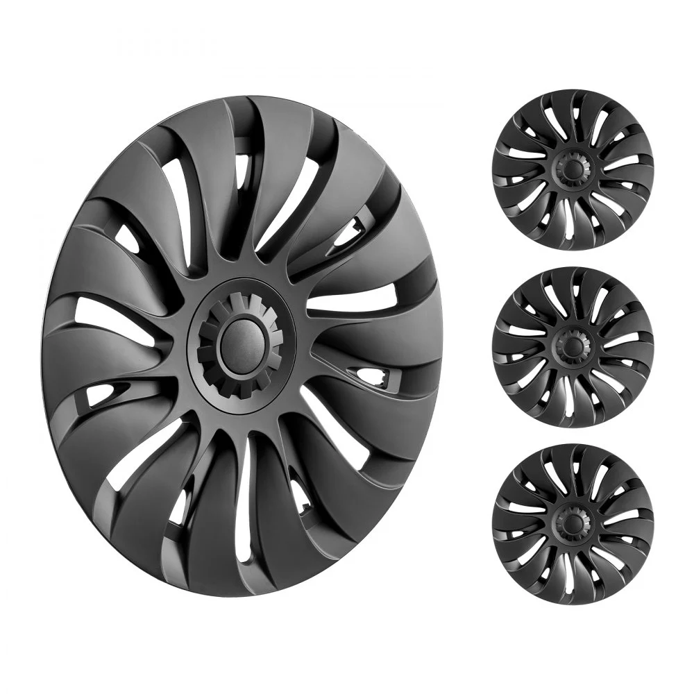 VEVOR Wheel Rim Cover Hubcaps, 19 in, 2020-2024 Model Y Fully Fit Hubcap with Snap, Guard Tape & Valve Nozzle Hole, ABS & PC Hubcap with High Rigidity & Less Wind Drag, Fits for All Weather Use
