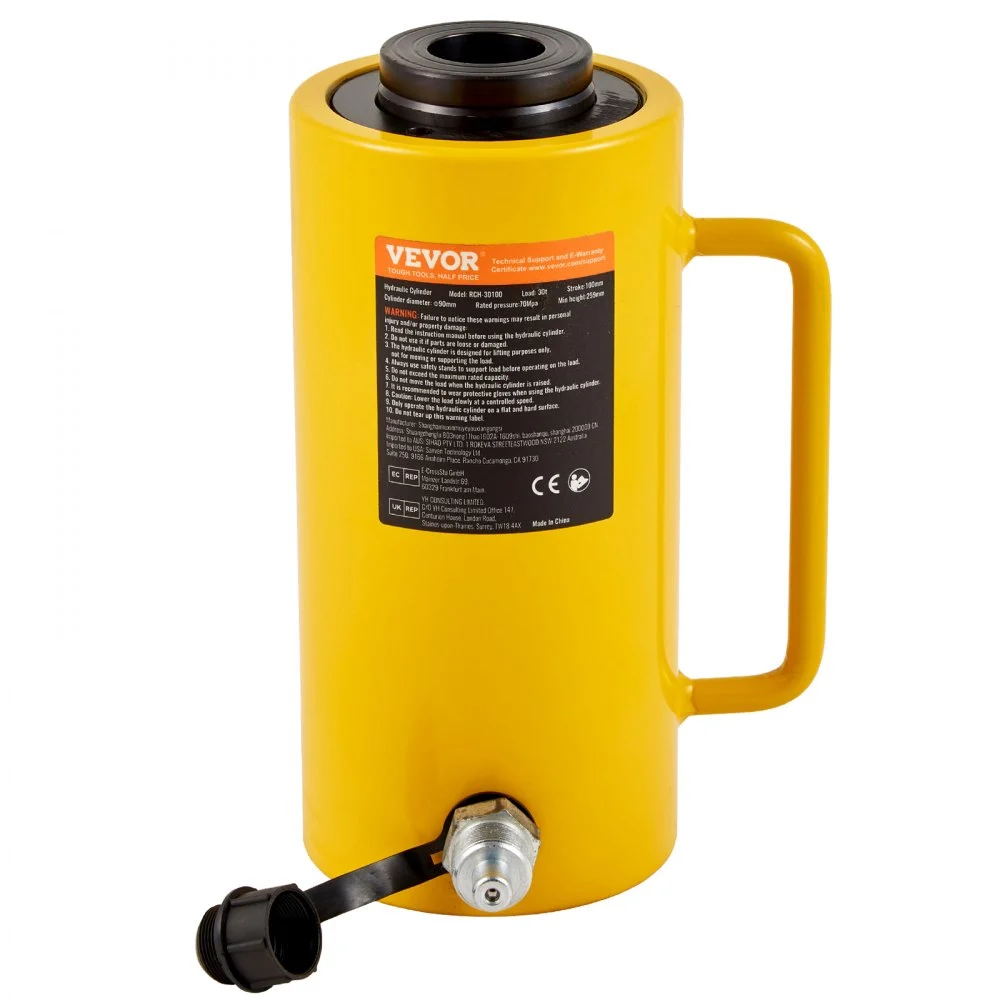 Summer Sale
VEVOR Hollow Plunger 30Ton 4"Stoke/ 100mm Hydraulic Cylinder Jack Single Acting