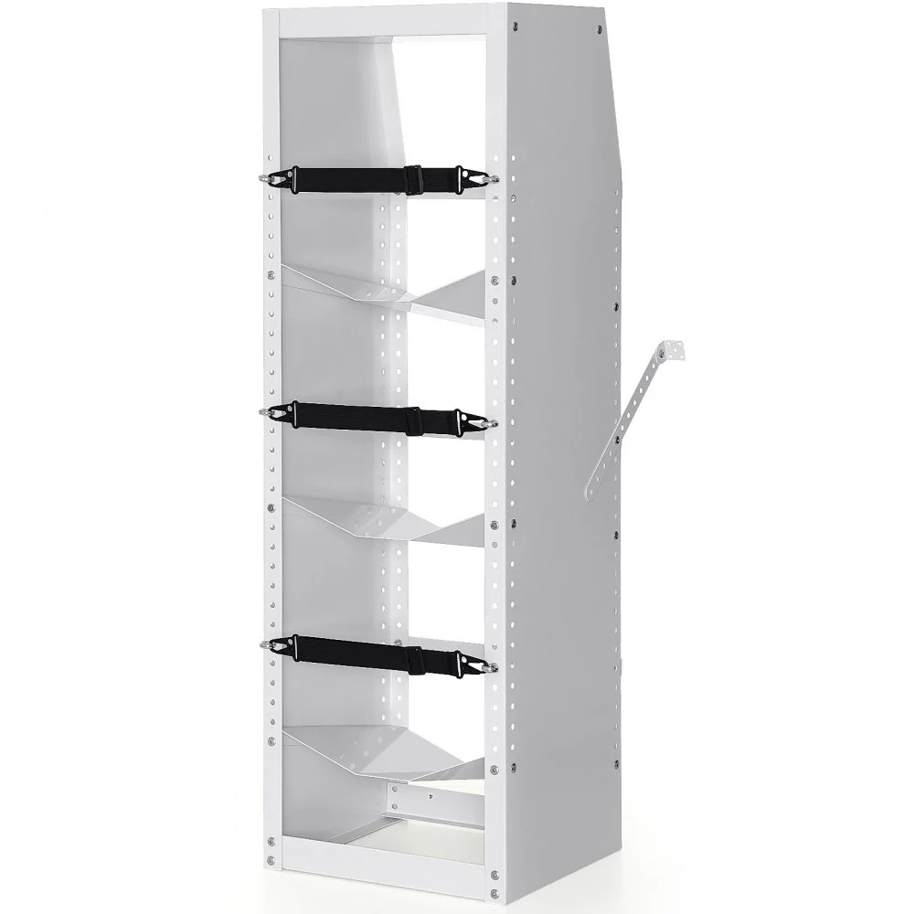 VEVOR Refrigerant Tank Rack, with 3 x 30-50lb Bottle Tanks, Cylinder Tank Rack 14.64x13.97x46.06 in, Refrigerant Cylinder Rack Gas Cylinder Racks and Holders for Freon, Gases, Oxygen, Nitrogen
