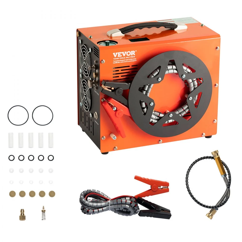 Summer Sale
VEVOR PCP Air Compressor, 4500PSI/30Mpa Portable PCP Airgun Compressor with Built-in Power Converter, Auto-Stop | DC12V/AC120V | Oil & Water-Free Air Rifle, Paintball and Scuba Tank Compressor Pump