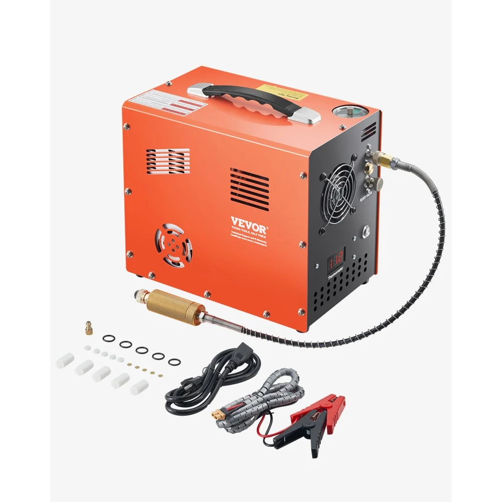 Summer Sale
VEVOR PCP Air Compressor, 4500PSI/30Mpa PCP Airgun Compressor with Built-in Converter & Fan Cooling System, Auto Stop DC12V/AC120V Portable Paintball Tank Compressor for Air Rifle, Scuba Diving Bottle