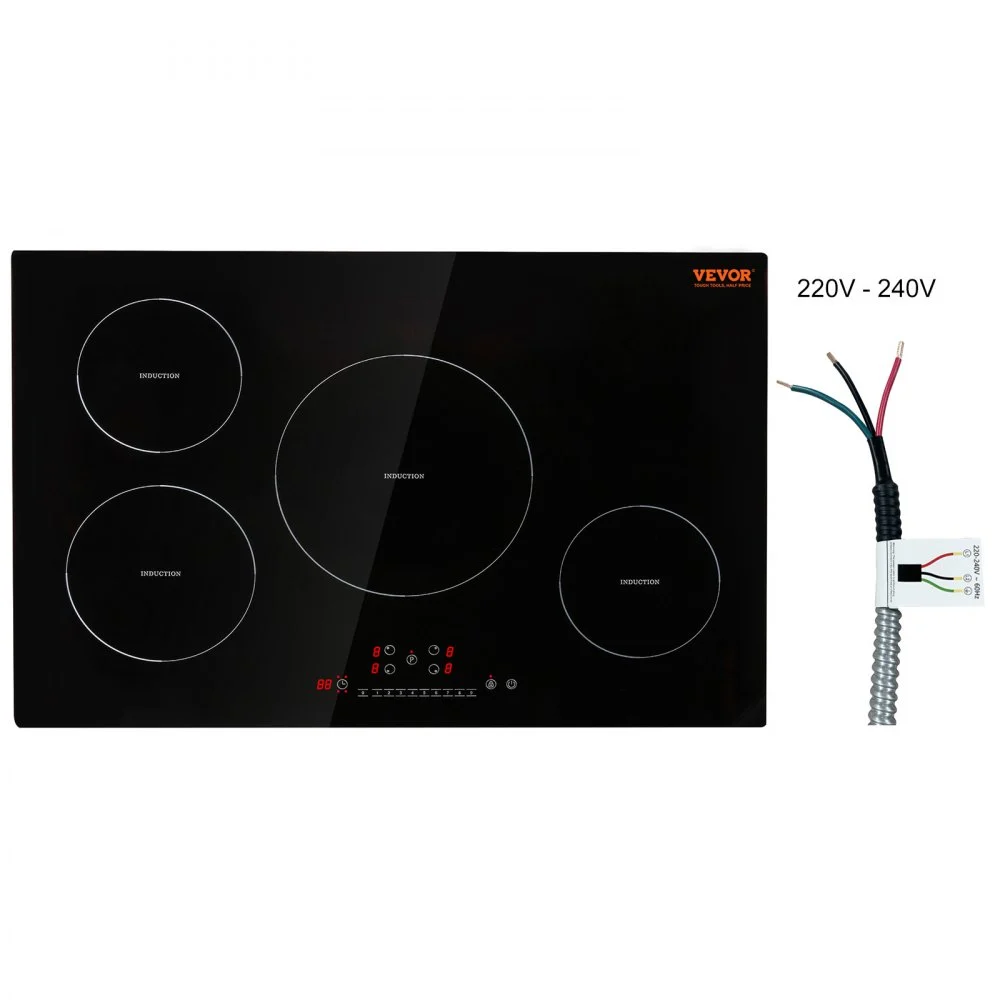 Summer Sale
VEVOR Electric Cooktop, 4 Burners, 30'' Induction Stove Top, Built-in Magnetic Cooktop 7500W, 9 Heating Level Multifunctional Burner, LED Touch Screen w/ Child Lock & Over-Temperature Protection