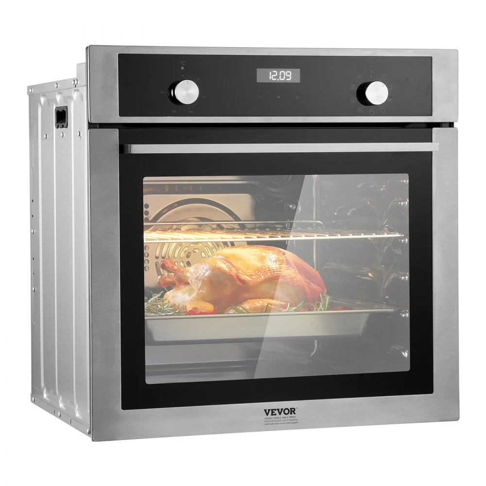 Summer Sale
VEVOR Single Wall Oven, 24" Electric Built-in Wall Oven with 9 Cooking Functions, 2.68 Cu.Ft Electric Wall Ovens with Timer, 2800W Electric Oven with Baking Rack and Tray, for Kitchen