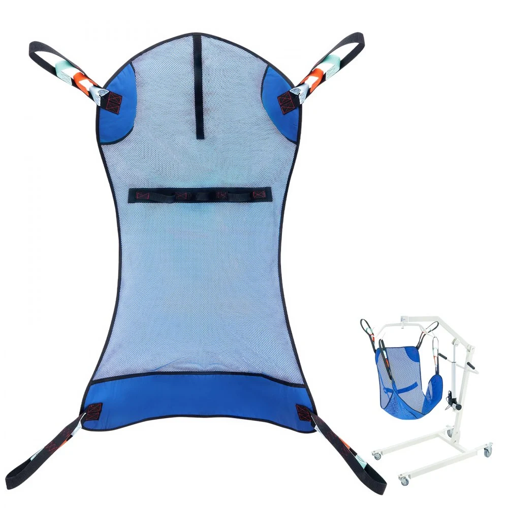 VEVOR Universal Full Body Patient Lift Sling, Patient Lift Medical Sling for Easy Transfer and Bathing, Polyester Patient Aid Transfer Sling for Elderly Bariatric Disabled Bedridden, 400LBS Capacity