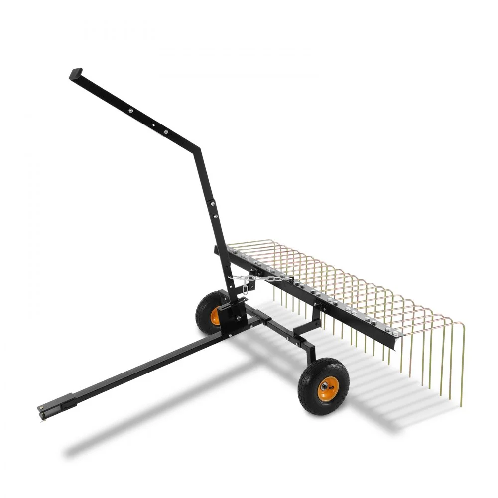Summer Sale
VEVOR Tow Behind Dethatcher, 60-inch Tow Dethatcher with 24 Steel Tines, Lawn Dethatcher Rake for ATV or Mower, Tow Behind Lawn Rake with Lift Handle for Leaves, Pine Needles, and Grass