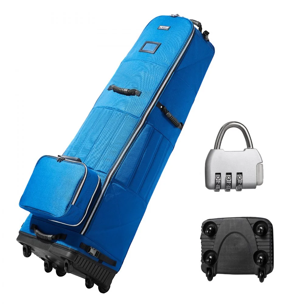 Clearance
VEVOR Golf Travel Bag, Outdoors Soft-Sided Golf Travel Cover, Heavy Duty 1200D Polyester Oxford Wear-Resistant Waterproof, Padded Luggage Case with Wheels, Foldable Golf Club Storage Bag for Airline