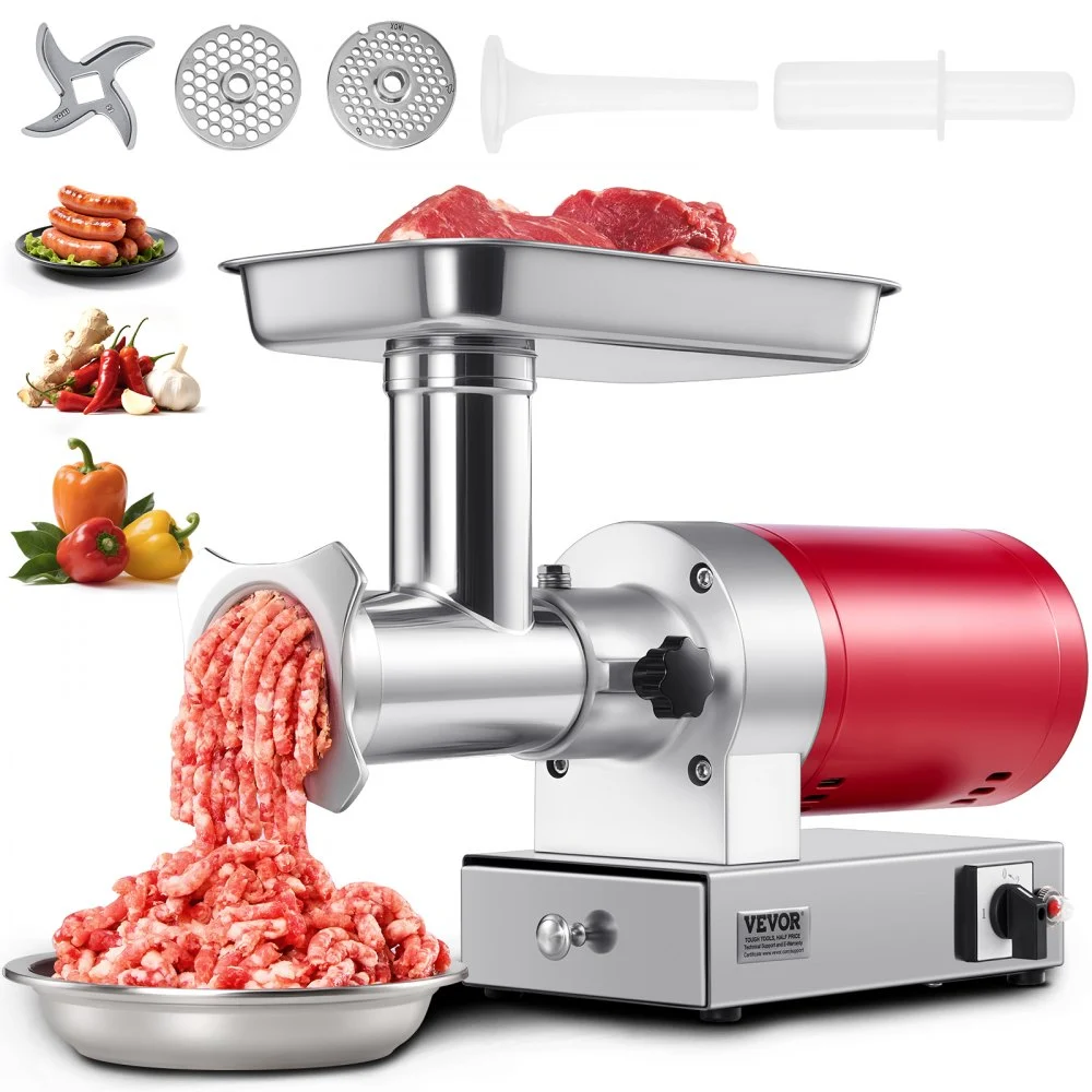 Summer Sale
VEVOR Electric Meat Grinder, 661 Lbs/Hour 800 W Meat Grinder Machine, 1.5 HP Electric Meat Mincer with 2 Grinding Plates, Sausage Kit Set Meat Grinder Heavy Duty, Home Kitchen & Commercial Use Red