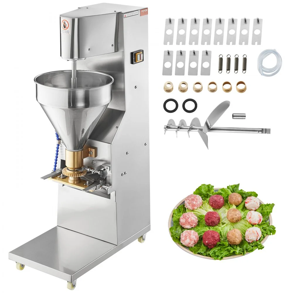 Summer Sale
VEVOR Commercial Meatball Forming Machine, 280 PCs/min Automatic Meatball Maker, 1100W Electric Fish Beef Pork Shrimp Ball Making Tool, Stainless Steel Meatball Former with 18/20/22/26/30/32 mm Models