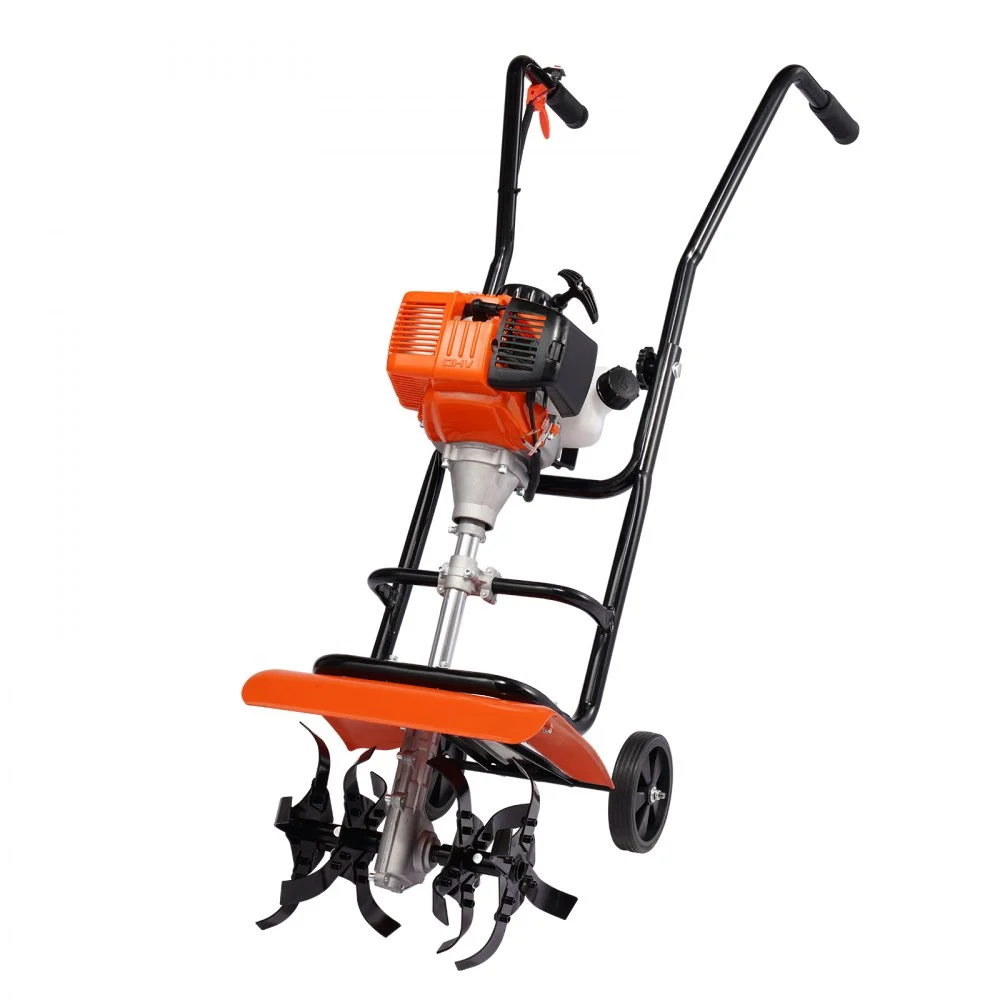 Summer Sale
VEVOR Tiller Cultivator, 31CC 4-Stroke Garden Cultivator, Tiller with 4 Steel Adjustable Front Tines for Lawn, Garden and Field Cultivation