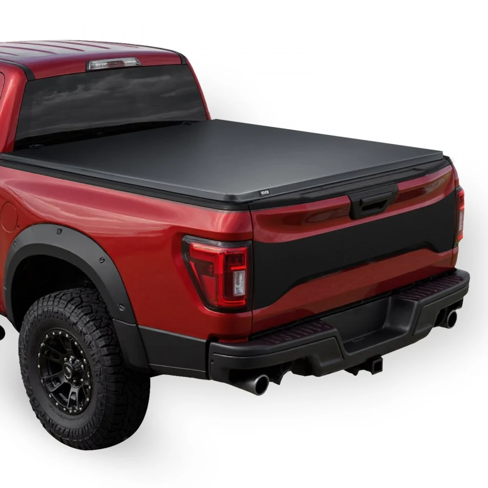 VEVOR Soft Roll-Up Truck Bed Tonneau Cover, Compatible with 2020-2026 Chevy Silverado/GMC Sierra 2500 3500 HD, Fits 6.9 ft (6 ft 10 in/82 in) Bed, PVC Tonneau Cover with Aluminum Alloy Support Bars