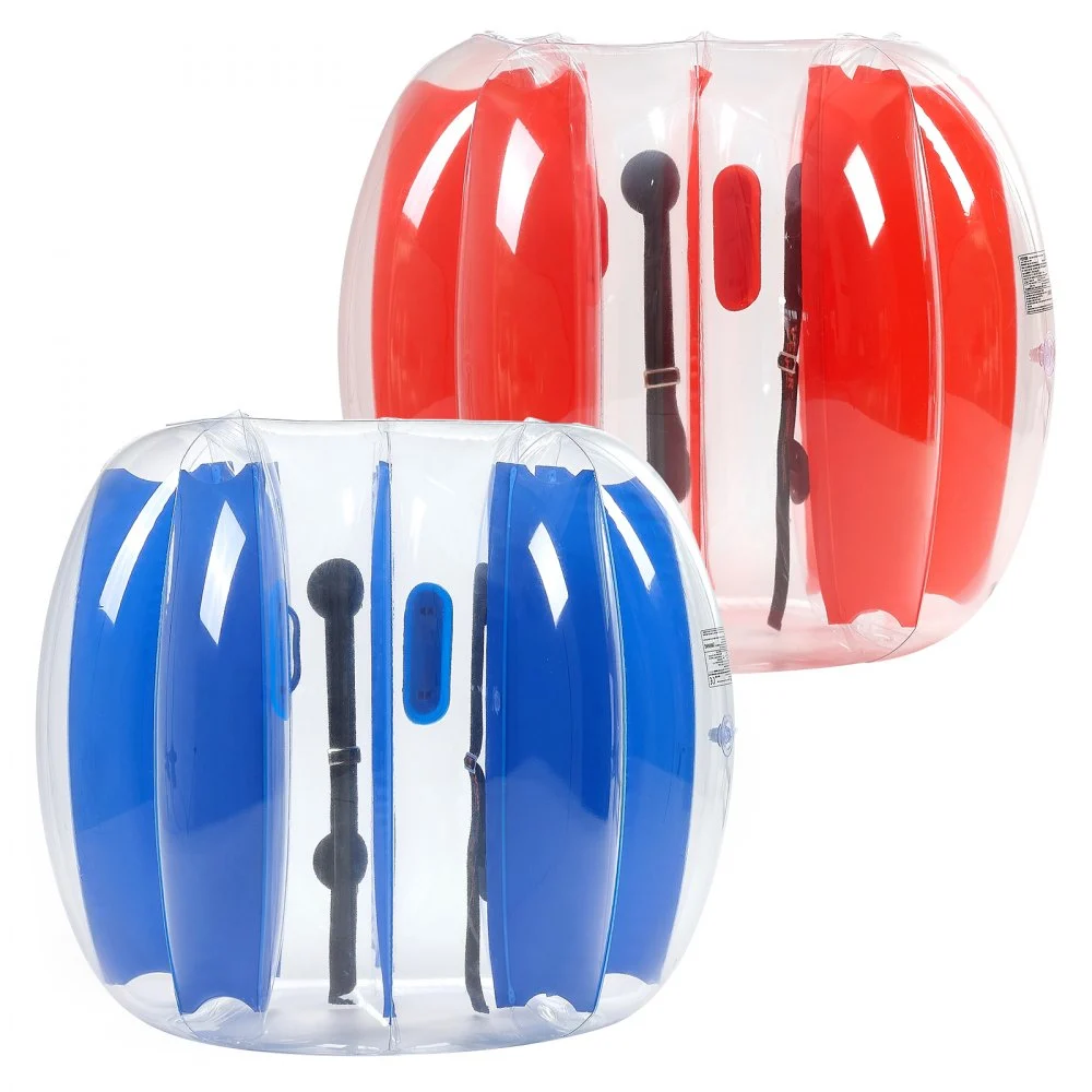 VEVOR Inflatable Bumper Balls 2-Pack, 4FT/1.2M Body Sumo Ball, Durable Thick PVC Human Hamster Bubble Knocker for Outdoor Sports Team Gaming Play, Bopper Toy for Garden Yard Park, Red & Blue