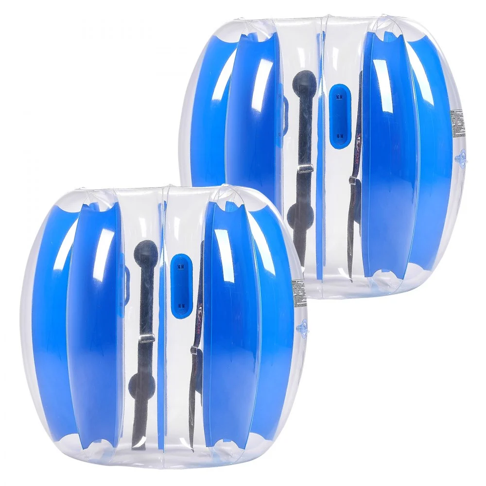 VEVOR Inflatable Bumper Balls 2-Pack, 3FT/0.9M Body Sumo Ball, Durable Thick PVC Human Hamster Bubble Knocker for Outdoor Team Gaming Play, Bopper Toy for Playground Yard Park, Blue Stripes