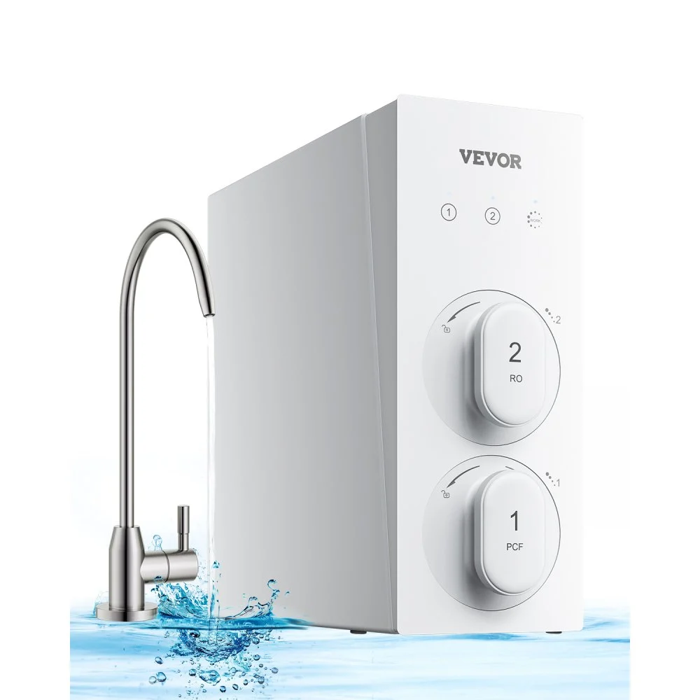 Summer Sale

        
               VEVOR Reverse Osmosis System, 400 GPD 8-stage Tankless Reverse Osmosis Water Filter, Under Sink Water Filtration System, 2:1 Pure to Drain, Reduces TDS, Lead, Chlorine, Bad Taste, Odor