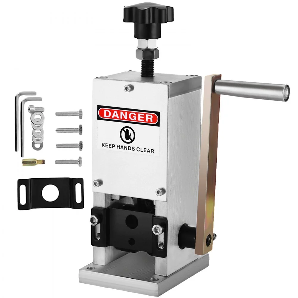 VEVOR Manual Wire Stripping Machine 0.06-0.98 inches, Wire Stripper Machine with Hand Crank Portable, Wire Stripping Tool Aluminum Construction,for Scrap Copper Recycling