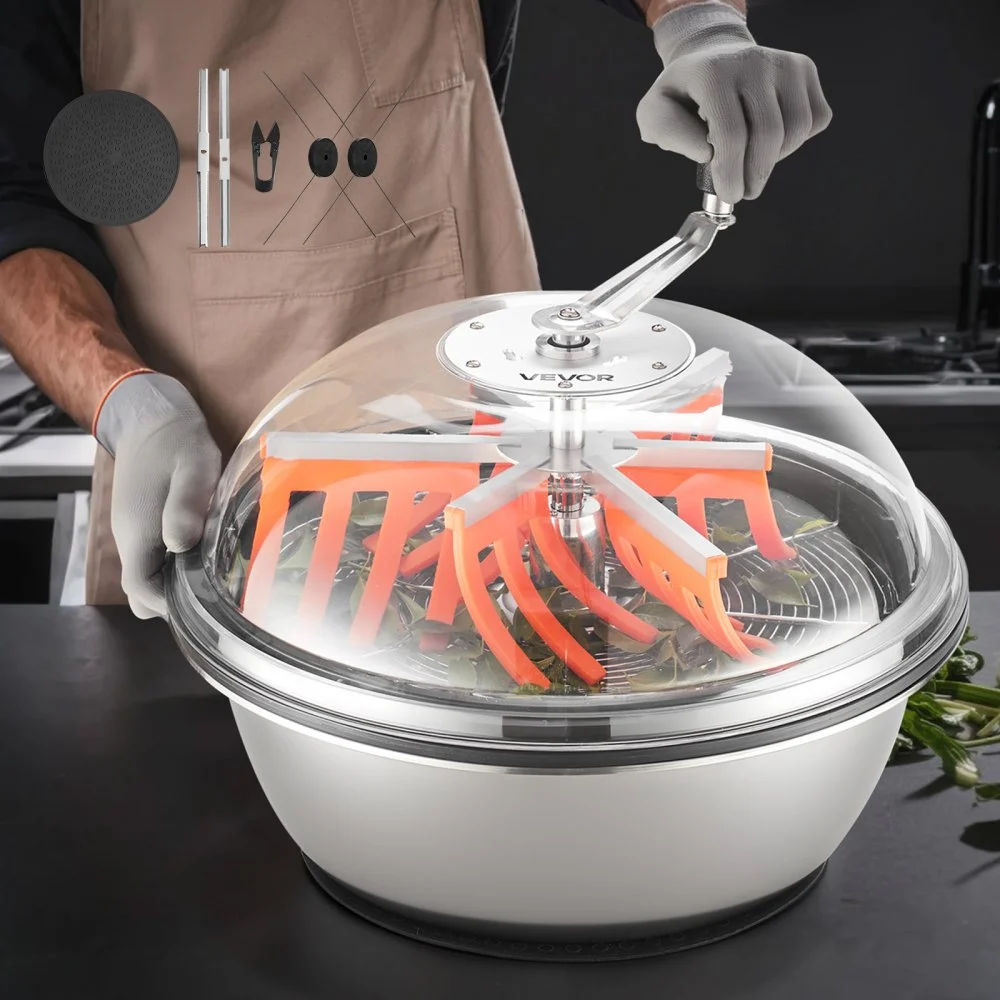 VEVOR Bud Leaf Bowl Trimmer, 19 in Manual Bud Trimmer, with Sharp Stainless Steel Blades, Visual Cutting, Wet & Dry Hydroponic Cutting Machine, Twisted Spin Cut for Plants Leaves Buds Flowers