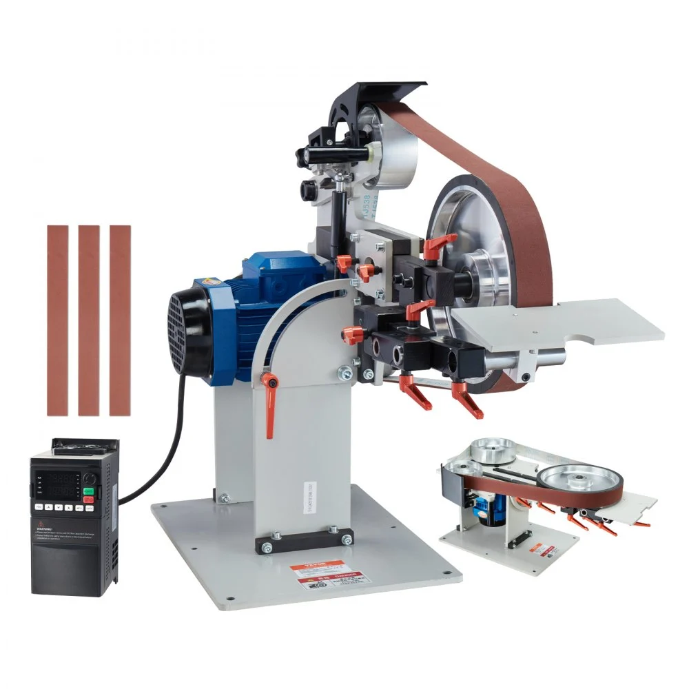 Summer Sale
VEVOR Belt Grinder Sander, 72 x 2-Inch Variable Speed Belt Polisher with VFD, 1500W Knife Sharpener with 3 Grinding Moulds & 3PCS Sanding Belts for Metalworking, Compatible with 72"- 82*2" Belts