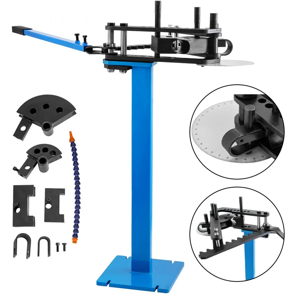 Summer Sale
VEVOR Tube Bender Max Bending, 1", 1.5" & 1.75" Bending Capacity Heavy Duty Metal Pipe and Tube Notcher With 3 Dies, Metal Working Tools and Equipment Tube Pedestal Bender