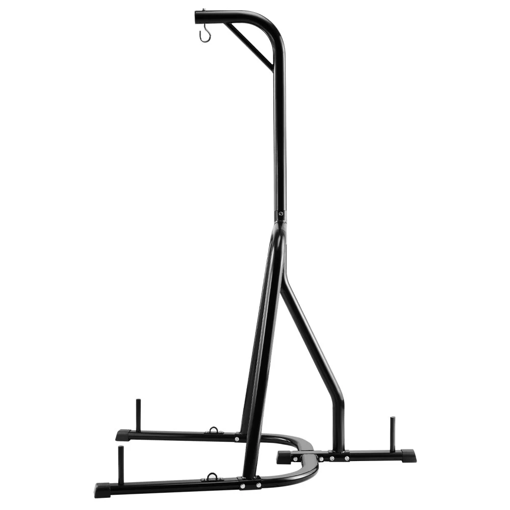 VEVOR Punching Bag Stand, Steel Heavy Duty Workout Equipment, Boxing Punching Bag Stand, Holds Up to 140 lbs, Freestanding Sandbag Rack with Weighted Base, Training Equipment for Home Gym Fitness
