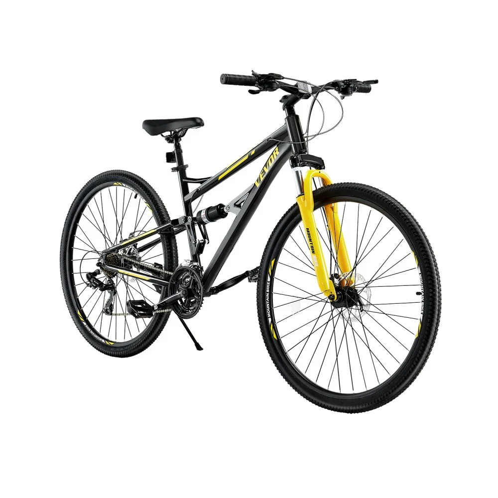 Summer Sale
VEVOR Mountain Bike, 29 inch MTB Bicycle with Full Dual Suspension, 24 Speeds Twist Shifting, Comfort Saddle, Dual Disc Brakes, Aluminum Alloy Frame, Adult Sport Cycling Bicycle for Men Women Trail Snow