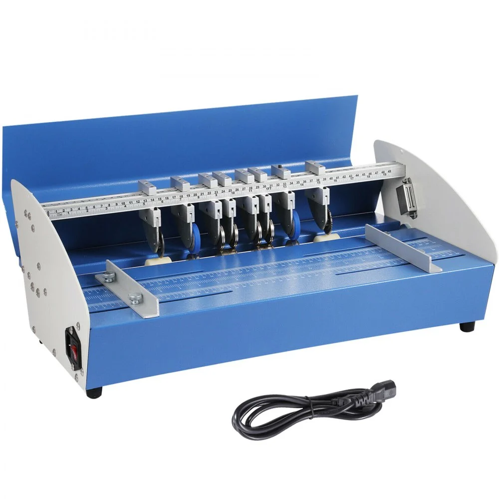VEVOR Electric Creasing Machine 21 Inch Paper Creasing Scoring Machine 3 in 1 Creasing Machine with Heavy Duty Metal Present Multi-function