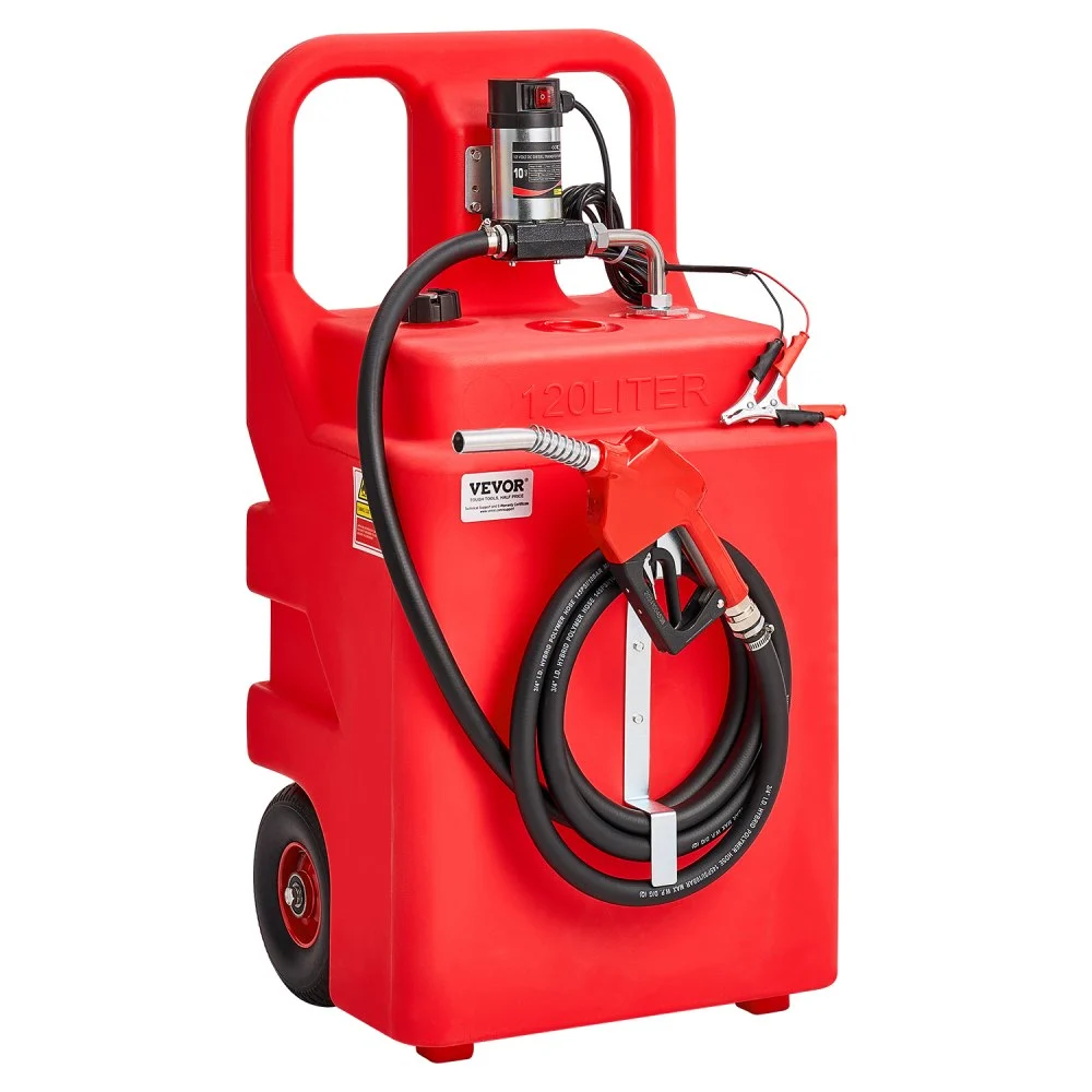 Summer Sale
VEVOR Diesel Transfer Tank, 32 Gallon, Portable Kerosene Tank with 12V DC 10GPM Electric Transfer Pump, 13 ft Delivery Hose & Self-sealing Nozzle, Compatible with Diesel & Kerosene