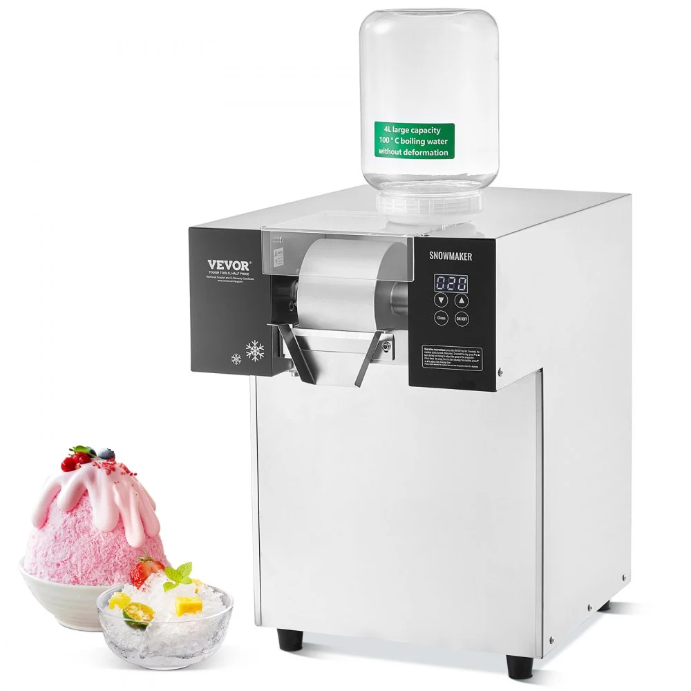 Summer Sale
VEVOR Commercial Snowflake Ice Machine, 385LBS/24H Snowflake Ice Maker, Stainless Steel Ice Shaver Machine, Electric Snow Cone Maker, Liquid Cooling System for Rapid Heat Dissipation, Ice Cream