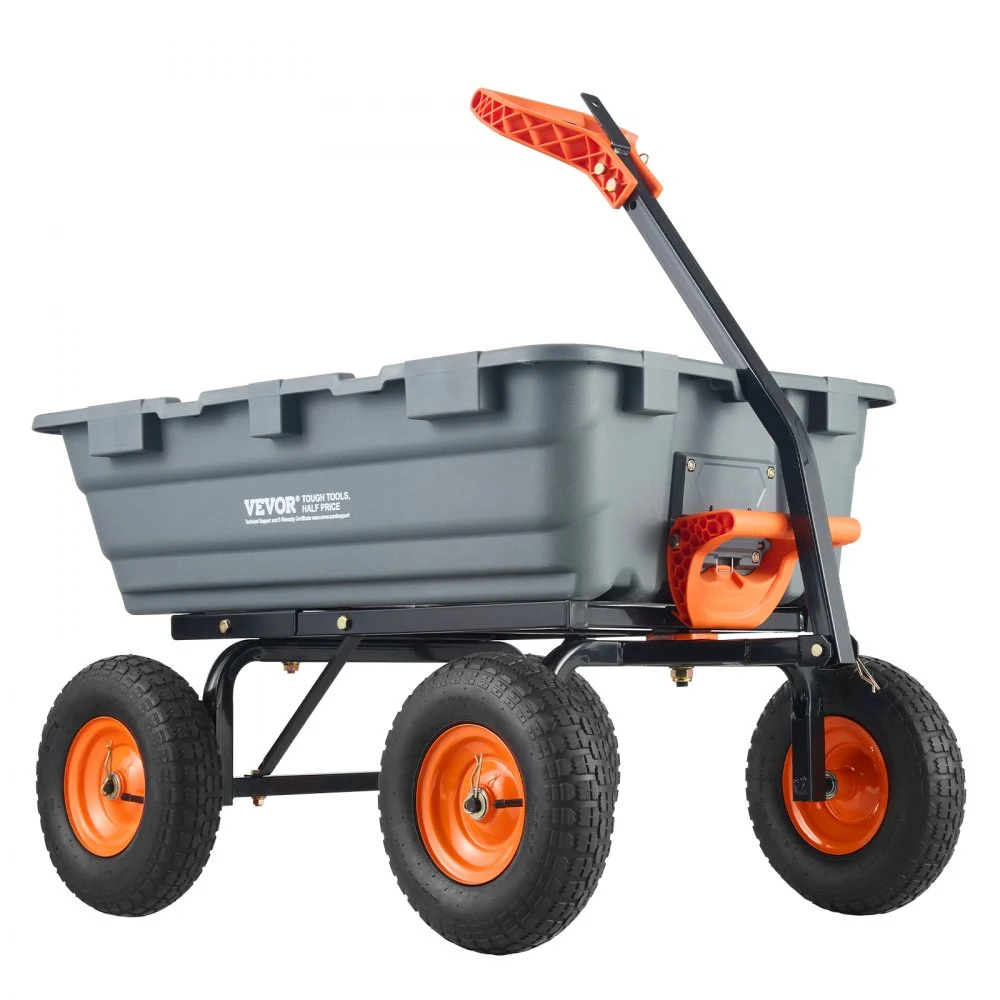 Summer Sale
VEVOR Garden Cart, Durable Poly Dump Cart with Simple Assembly Steel Frame, Versatile Dump Wagon with Dual-Function Handle, 6.48 cu.ft Utility Barrow 1200 lbs Load, 13 inch Wheels