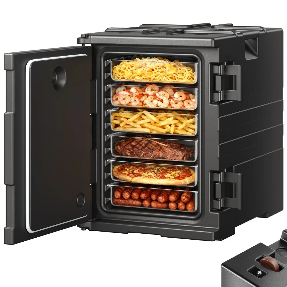 Summer Sale
VEVOR Insulated Food Pan Carrier, 82 Qt Hot Box for Catering, LLDPE Food Box Carrier with Double Buckles, Front Loading Food Warmer with Handles, Stackable End Loader for Restaurant, Canteen, etc. Bla