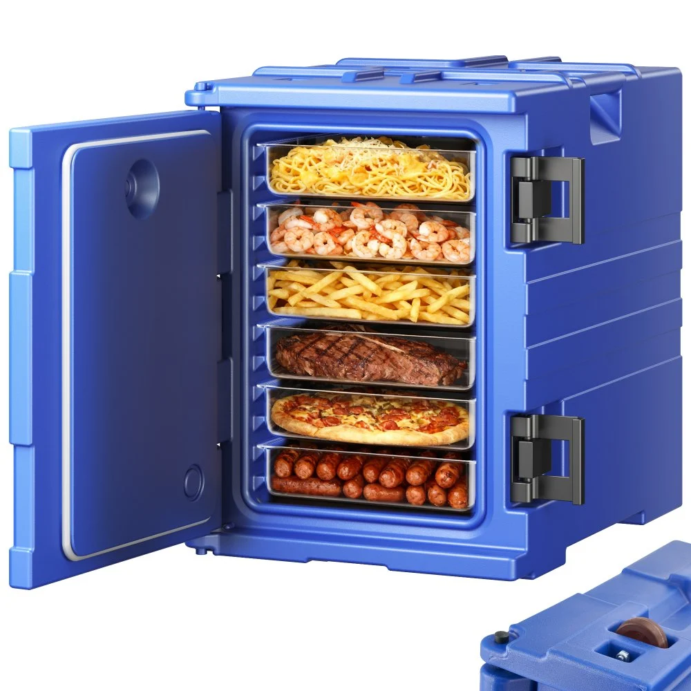 Summer Sale
VEVOR Insulated Food Pan Carrier, 95 Qt Hot Box for Catering, Food Box Carrier with Double Buckles, Front Loading Food Warmer with Handles, Stackable End Loader for Restaurant, Canteen