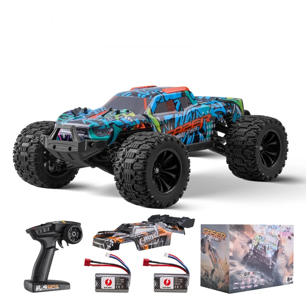 VEVOR Remote Control Car, 1:14 Scale RC Car for Kids, All Terrain 4WD Off-Road Truck with 1 Extra Car Shell, 45° Wheelie & Adjustable Speed, 42 km/h Hobby RC Car Toy, for 8+ Year Boys Girls